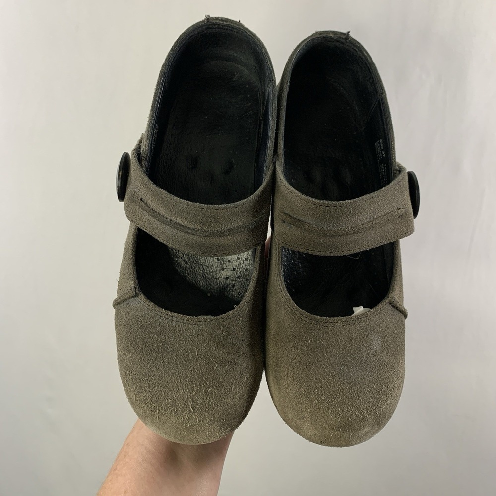 Dansko Womens Ralene Suede Mary Jane Platform Shoes EU 37 US 6.5-7 Olive Artsy - Picture 2 of 13